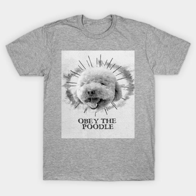 Funny Poodle Design - Obey The Poodle T-Shirt by loumed